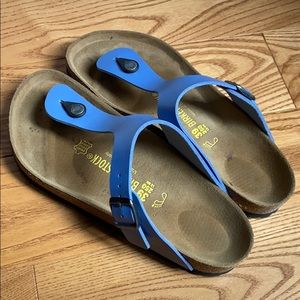 Blue Gizeh Birkenstocks